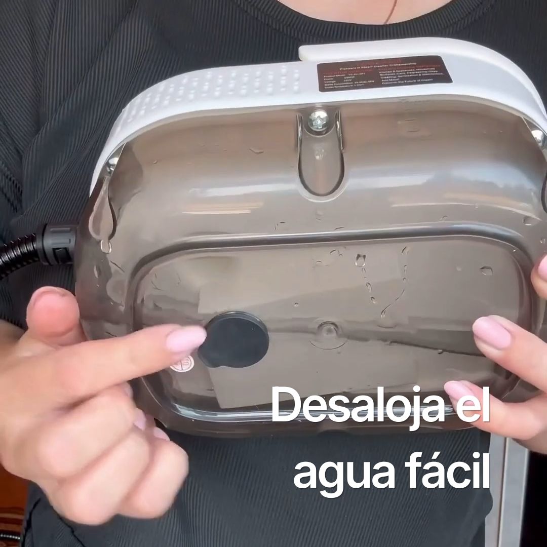 Máquina de vapor con tanque visible
