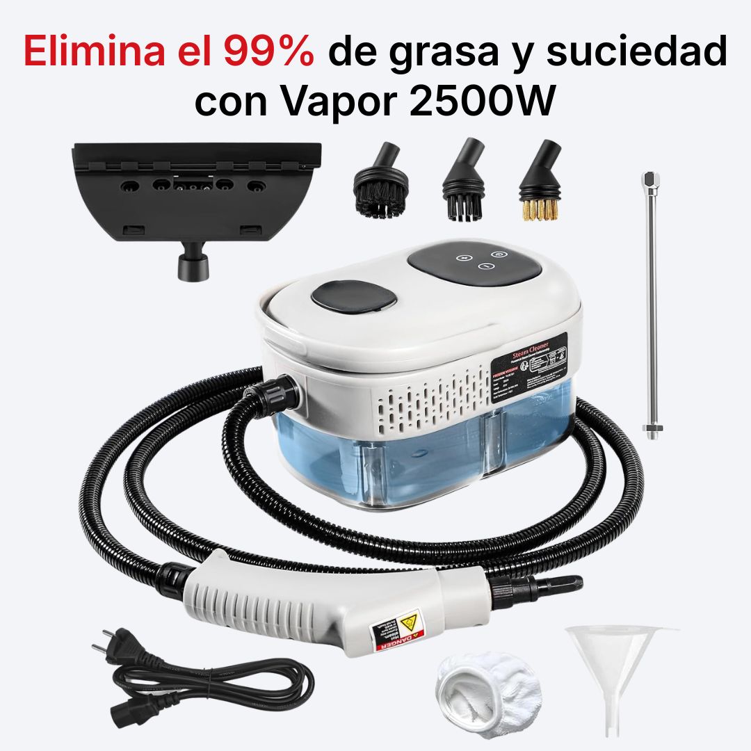 Máquina De Vapor 2500 W 1.1L (Incluye Accesorios de Limpieza)